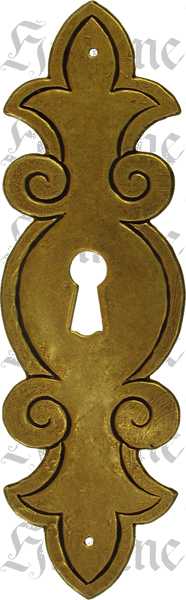 Schlüsselschild rustikal, antik, Messing patiniert, von Hand gefertigt